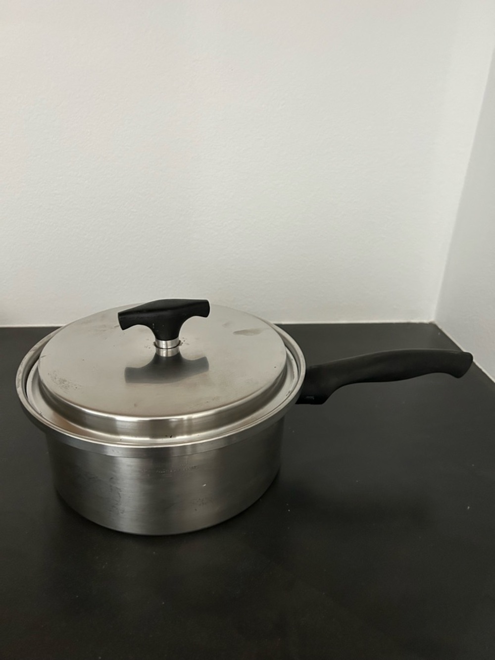 Vintage Kitchen Craft 3 Qt Saucepan With Lid 3 Ply Stainless Made In USA